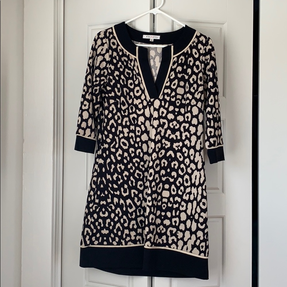 Joy Joy Leopard Print Straight Dress